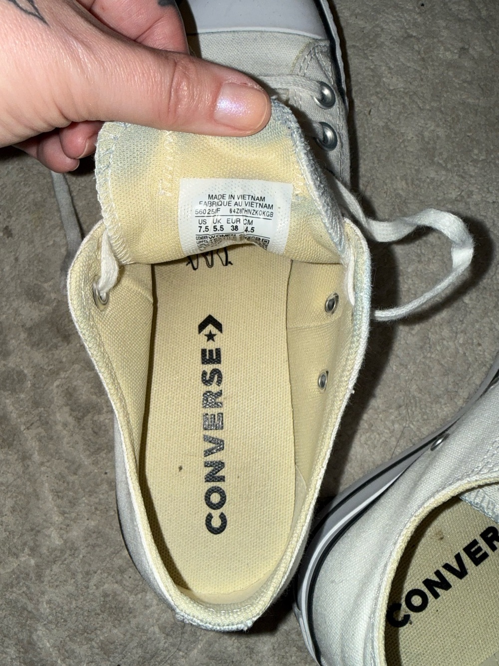 Converse White Low Top Platform Sneakers - Picture 3 of 4